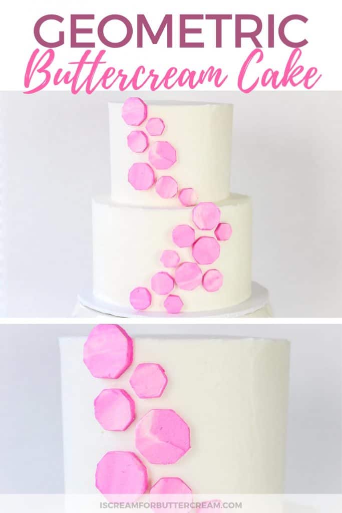 Geometric Buttercream Cake New Pin 1