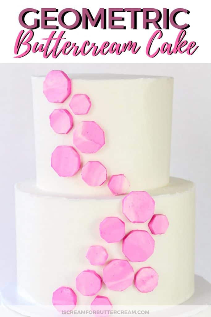 Geometric Buttercream Cake New Pin 2