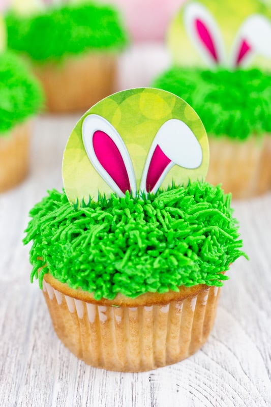 Printable Bunny Ear Easter Cupcake Toppers - I Scream for ...