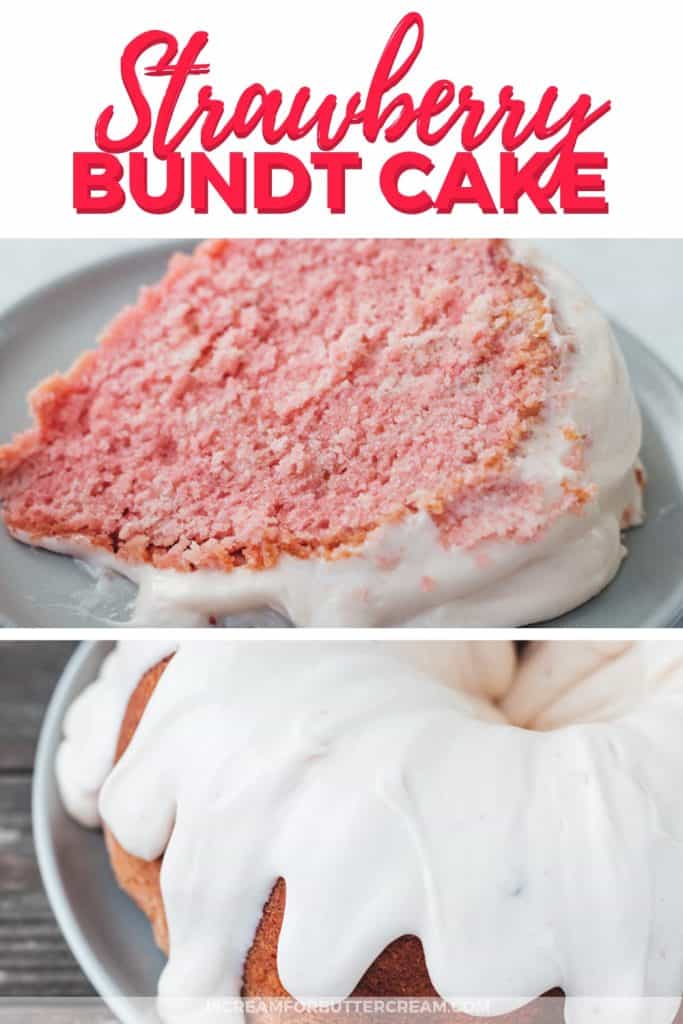 Strawberry Bundt Cake Pinterest Graphic 1
