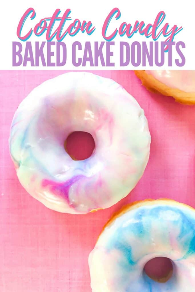cotton candy baked cake donuts pinterest graphic