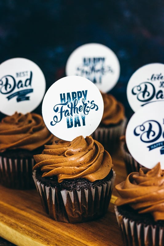 Father's day cupcake topper