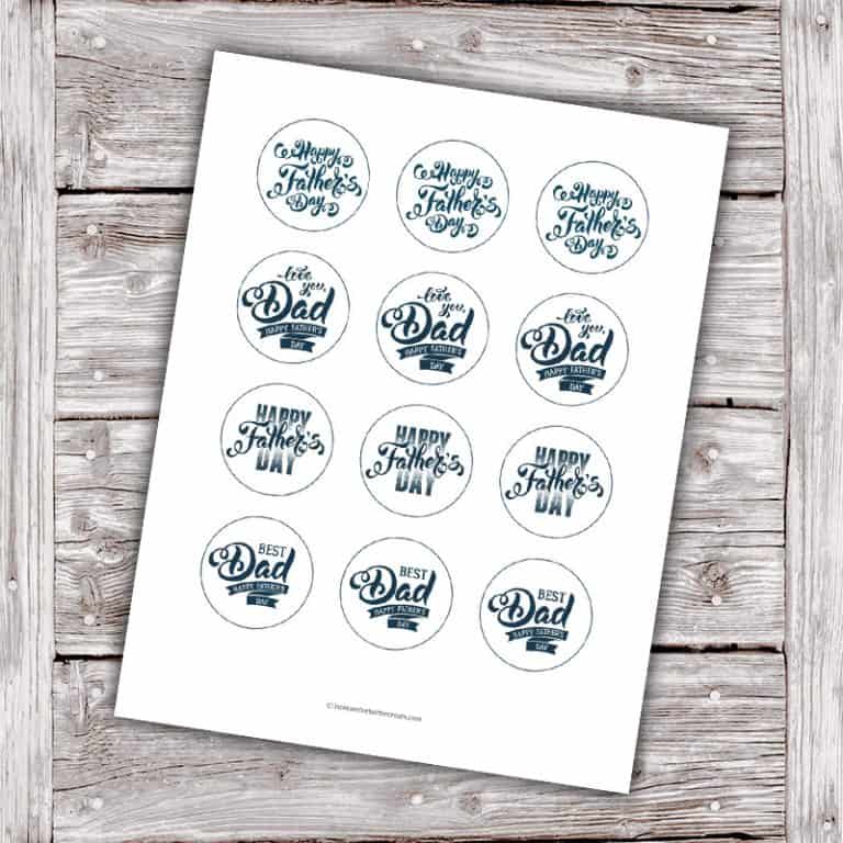 Father's Day Cupcake Topper Free Printables I Scream for Buttercream