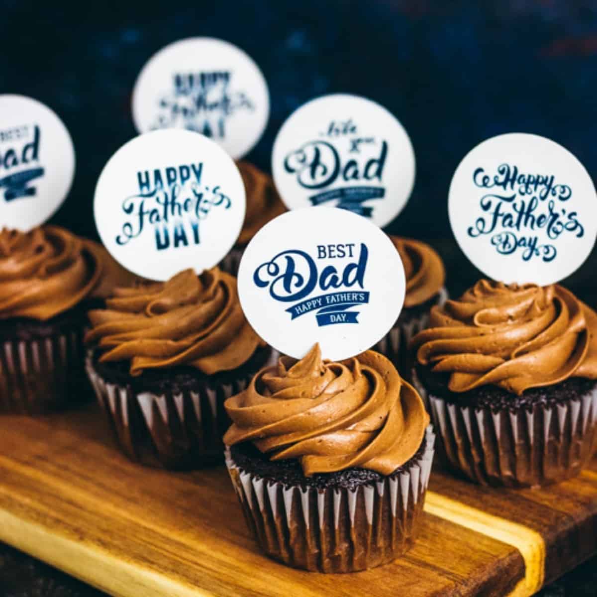 Happy Father s Day Cupcake Toppers 1 Dad Printable Cupcake Topper