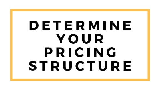 determine your pricing structure graphic