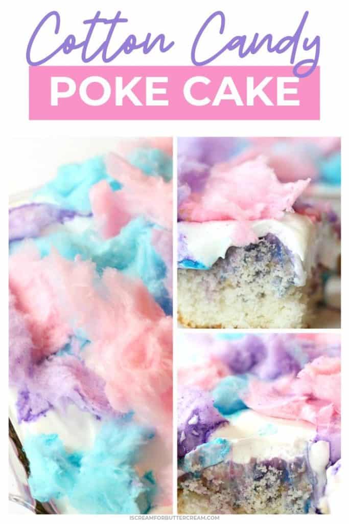 cotton candy poke cake pinterest graphic