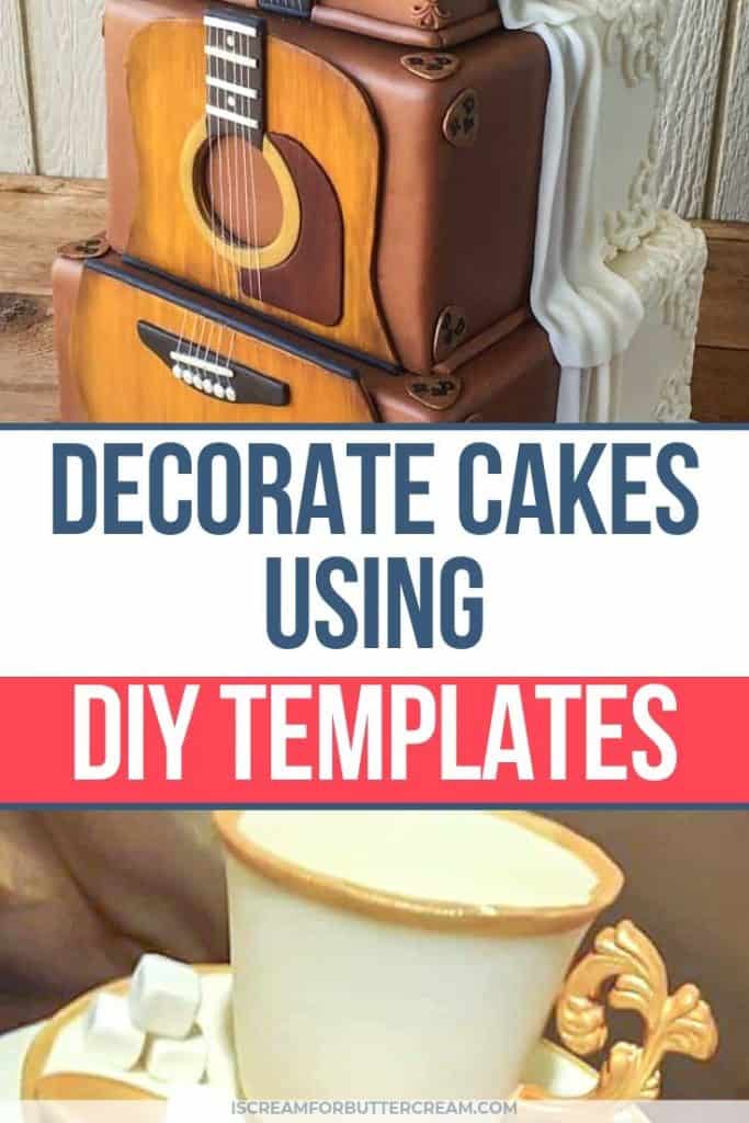 Decorate Cakes Using DIY Templates pin