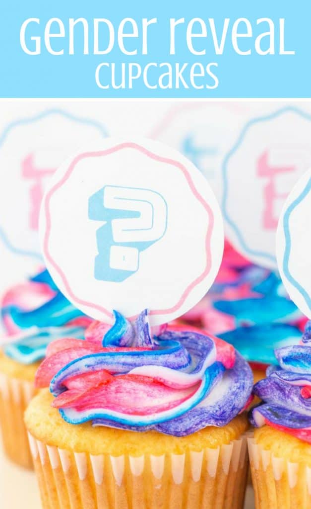 gender reveal cupcakes pin graphic