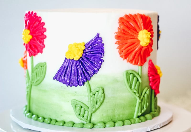 Easy Buttercream Flower Cake I Scream For Buttercream