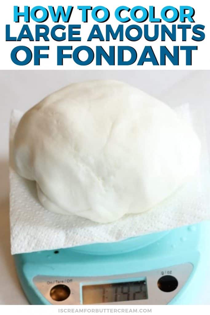 How to color large amounts of fondant pinterest graphic