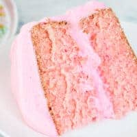 pink velvet cake slice