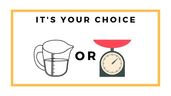 measuring or weighing choice graphic