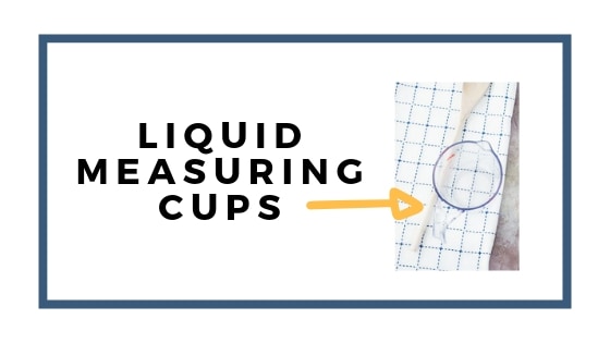Graphic with liquid measuring cups.