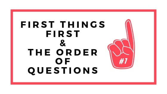 First things first graphic