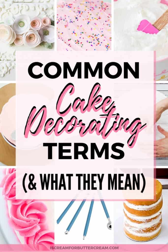 Common Cake Decorating Terms Pin Graphic 2