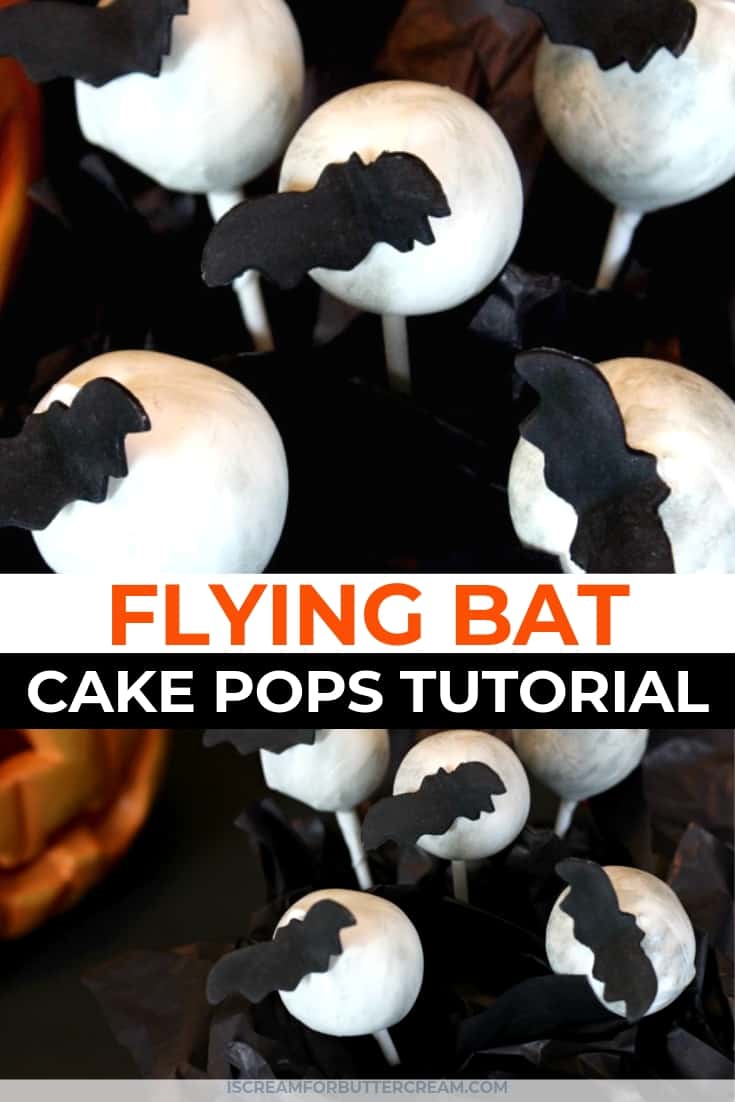 Flying bat cake pops pinterest graphic 1