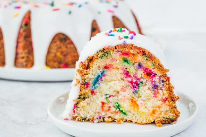 Confetti Bundt Cake - She's Almost Always Hungry