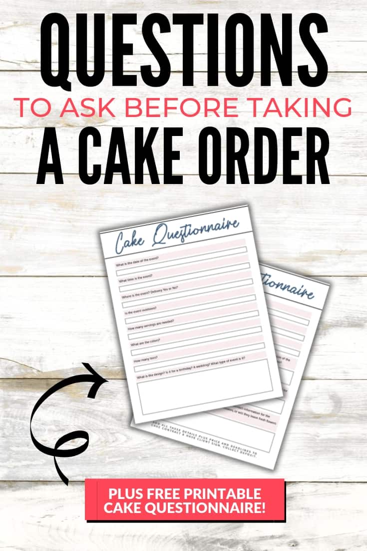 Questions to ask before taking a cake order pin graphic 1