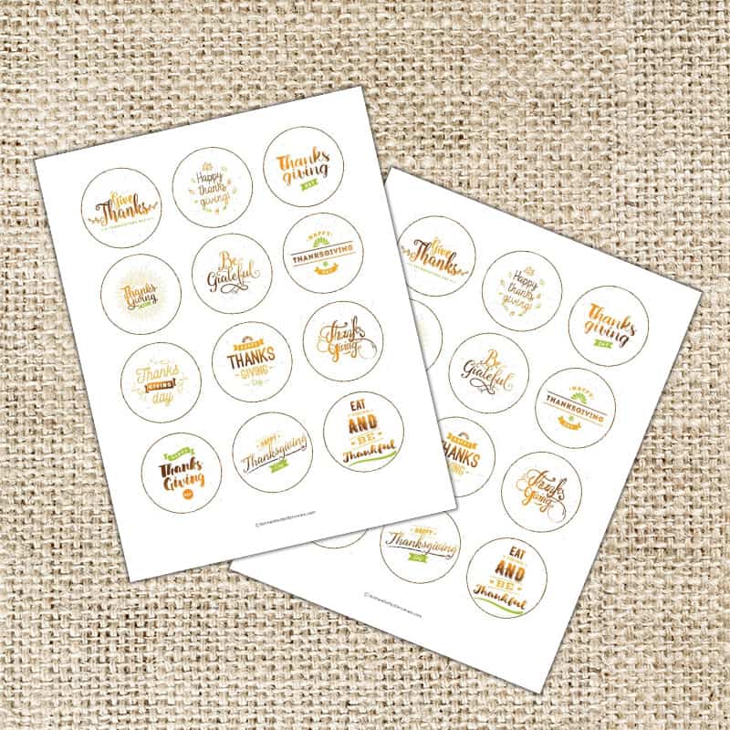 printable thanksgiving cupcake toppers