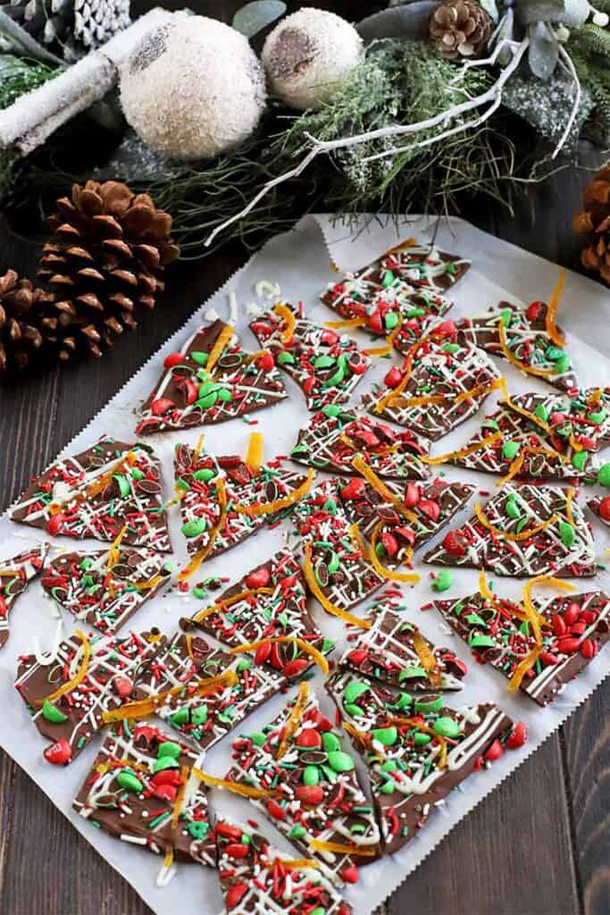 chocolate christmas candy bark