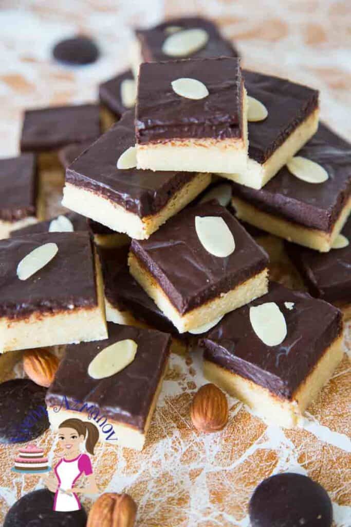 chocolate marzipan squares