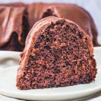 Chocolate Spice Cake close up for recipe card