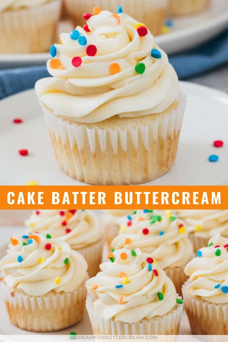 Cake Batter Buttercream Frosting - I Scream For Buttercream