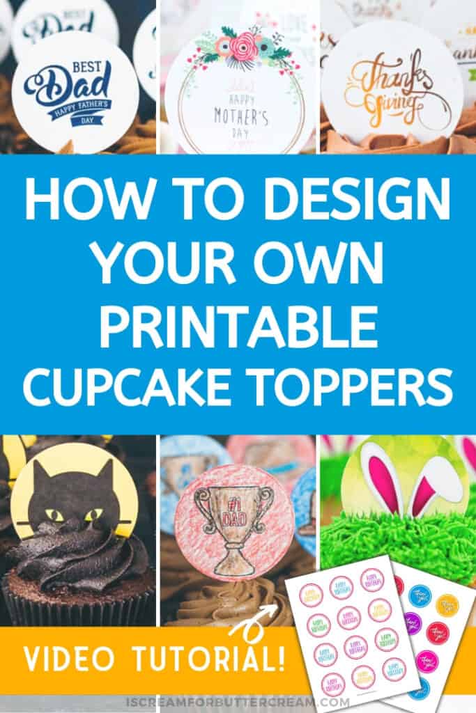 how to design cupcake toppers pin graphic 2