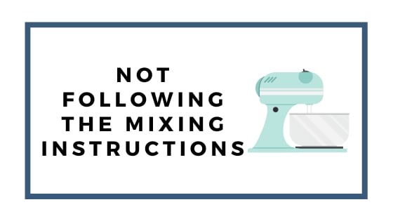 not following the mixing instructions graphic