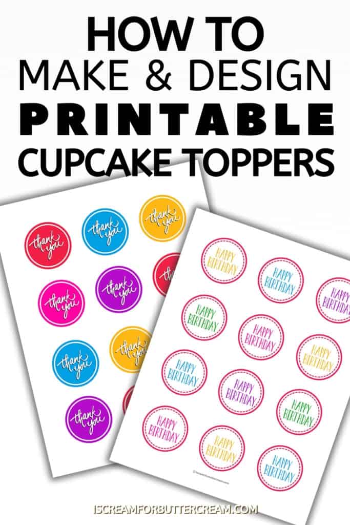 make and design cupcake toppers title graphic