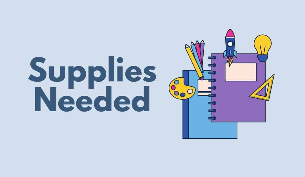 supplies needed graphic