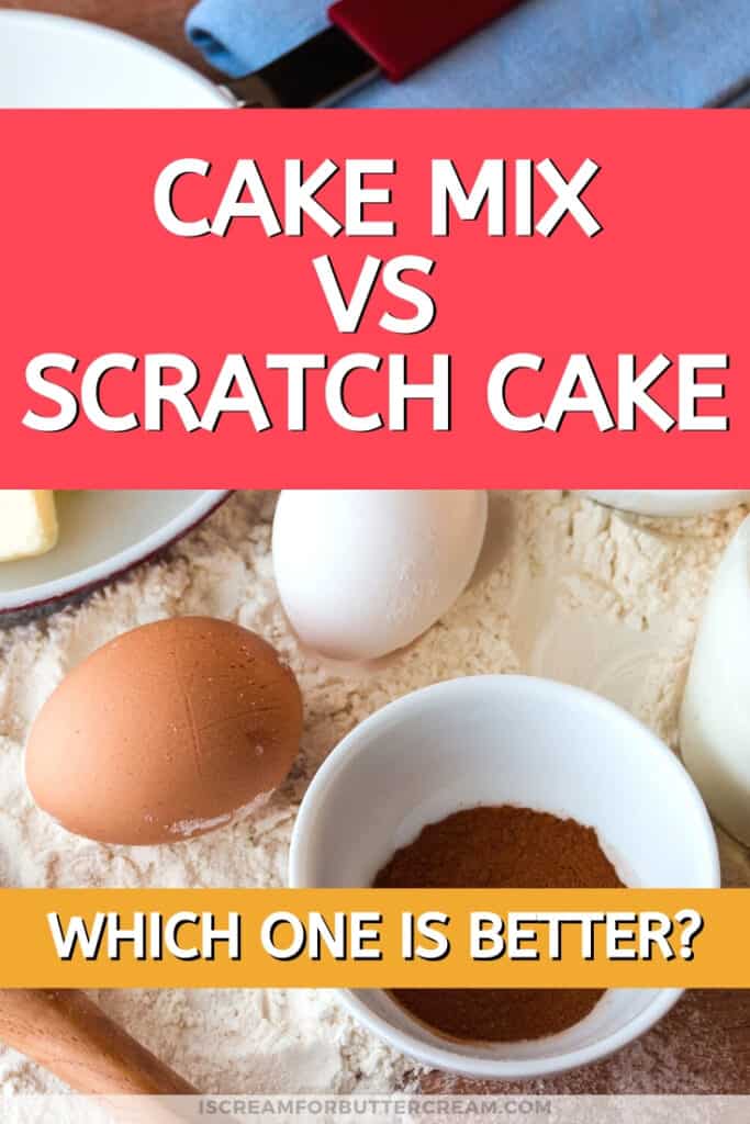 Cake Mix vs Scratch Cake pin graphic