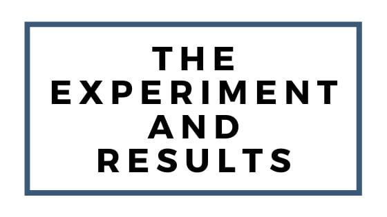 gráfico de experimentos y resultados