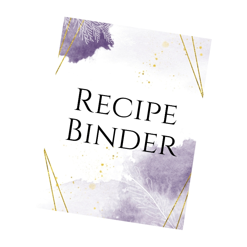 Free Purple Gold Recipe Binder Printables I Scream For Buttercream