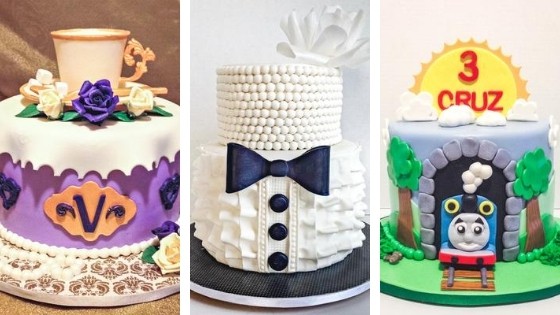 fondant cake collage 1