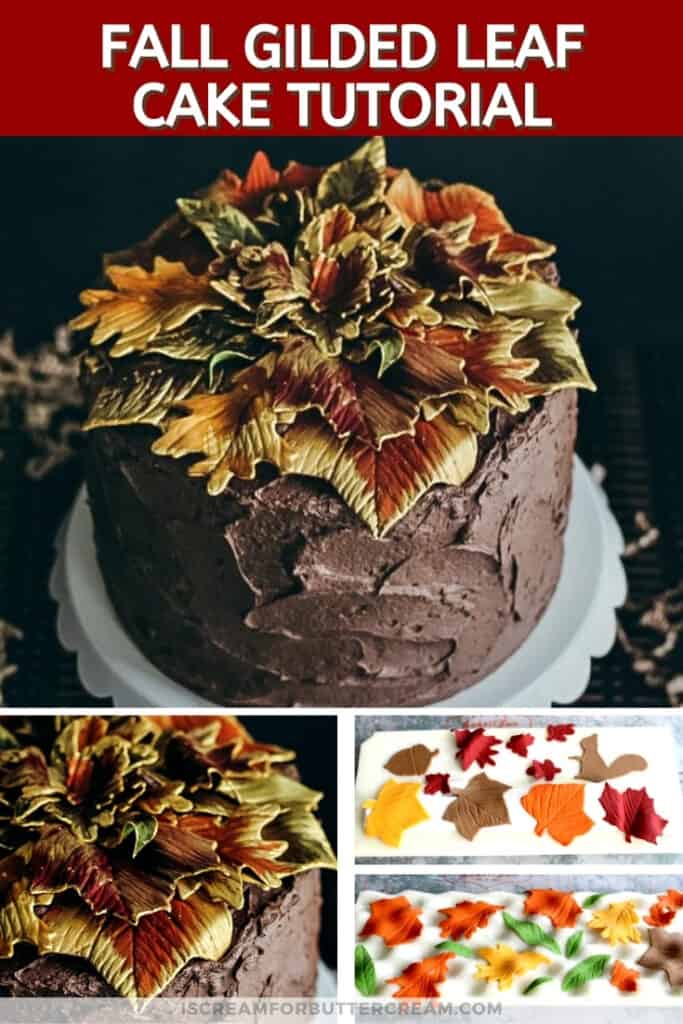 Gilded Leaf Cake - I Scream for Buttercream