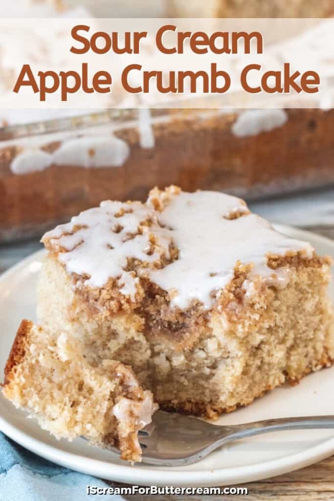 Sour Cream Apple Crumb Cake - I Scream for Buttercream