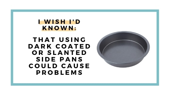 dark pans with slanted edges