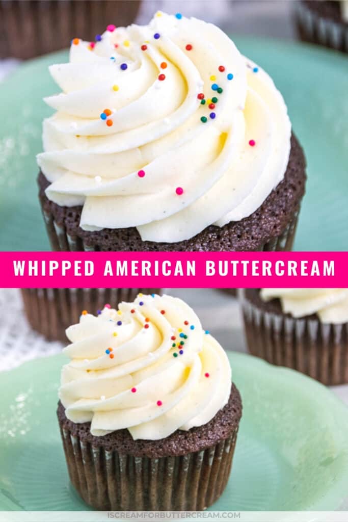 whipped buttercream pin graphic with text
