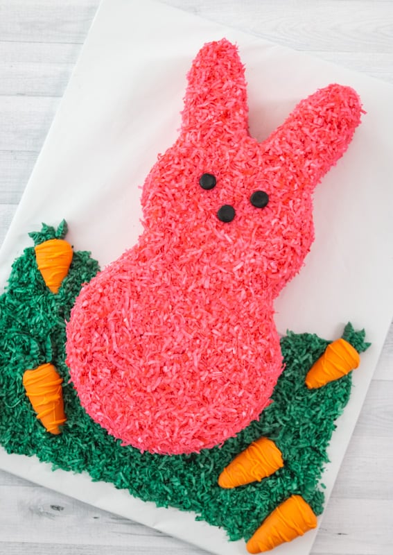 pink coconut bunny cake