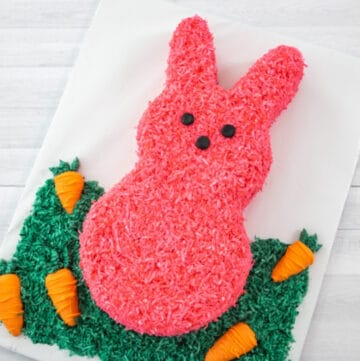 easter bunny cake with coconut