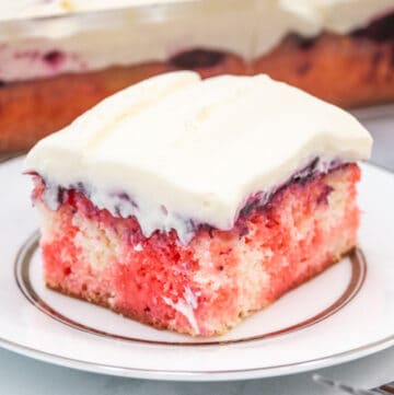 berries and cream poke cake featured image