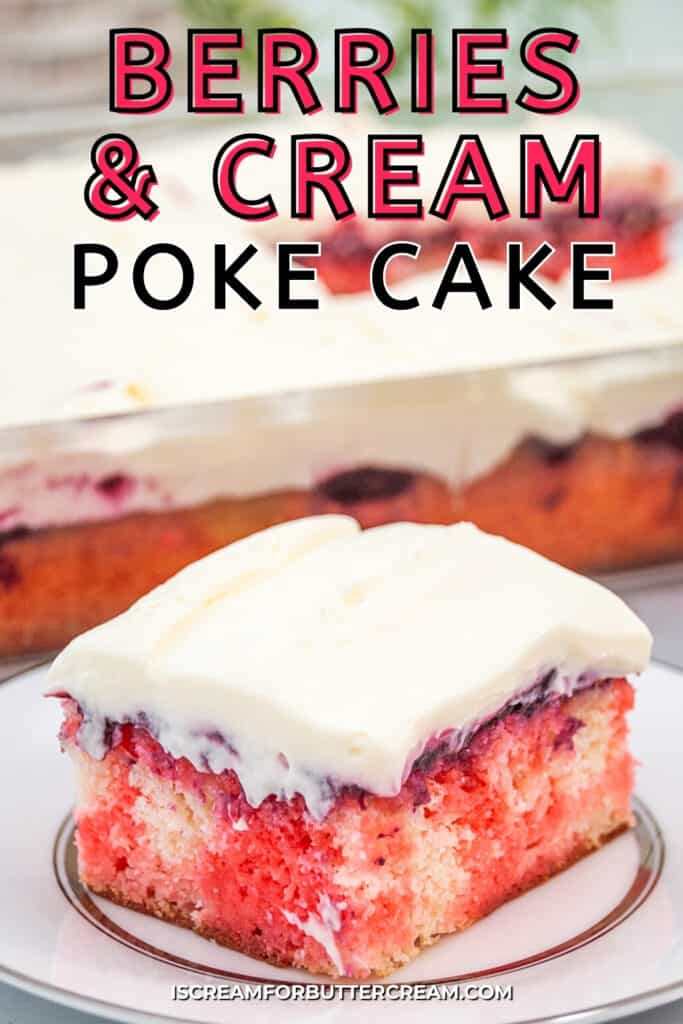 poke cake with strawberries pin graphic