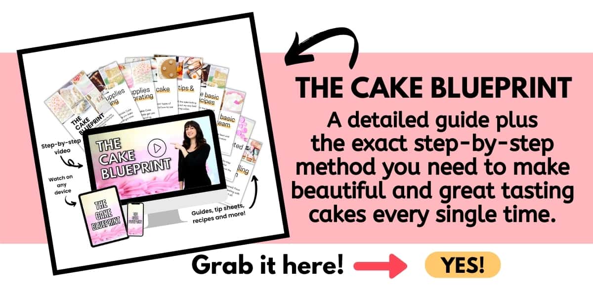 cake blueprint ad graphic