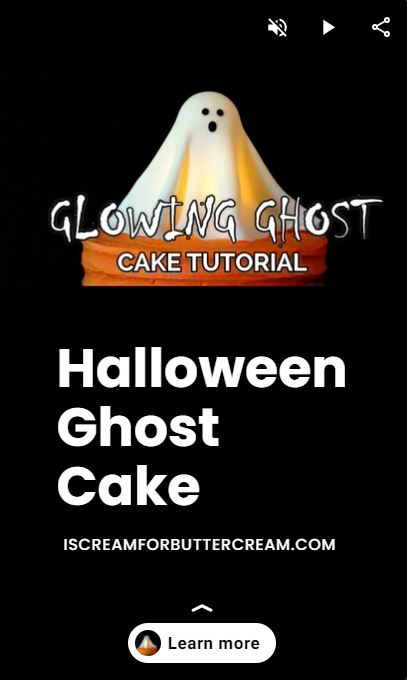 halloween ghost cake webstory graphic