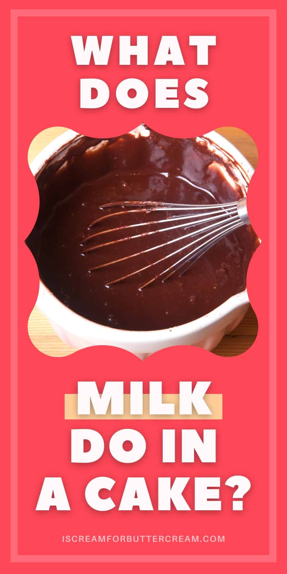 milk in cake recipes pin graphic