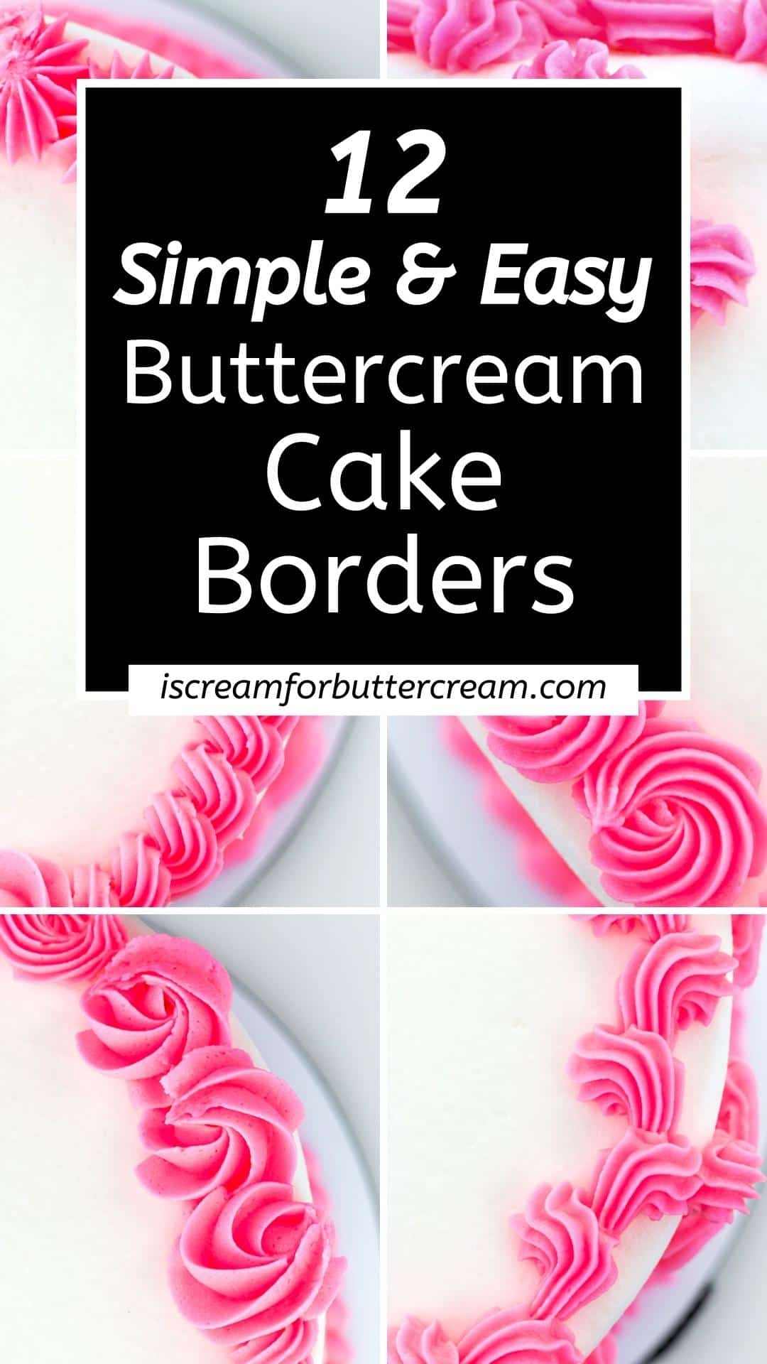 Pink icing borders pin with text overlay.