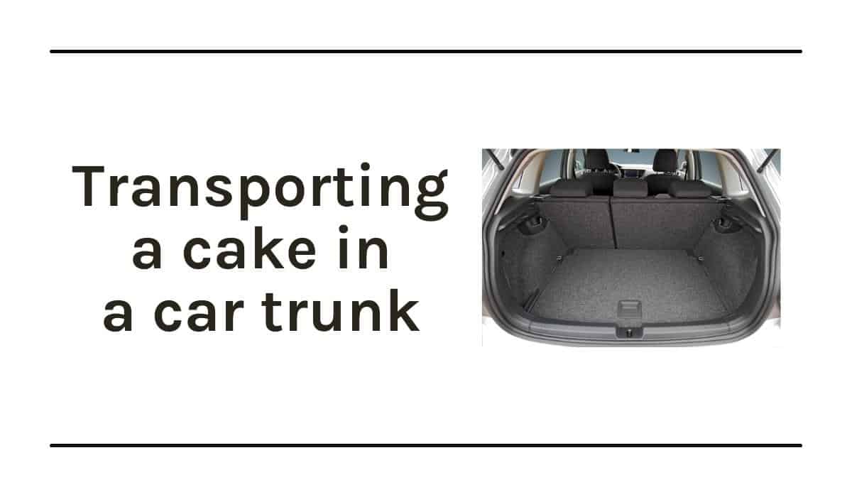 Graphic with car trunk open and text.