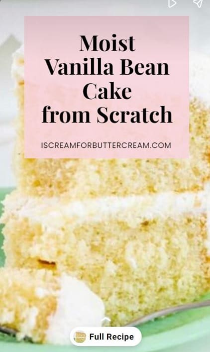 Image of vanilla bean cake webstory.