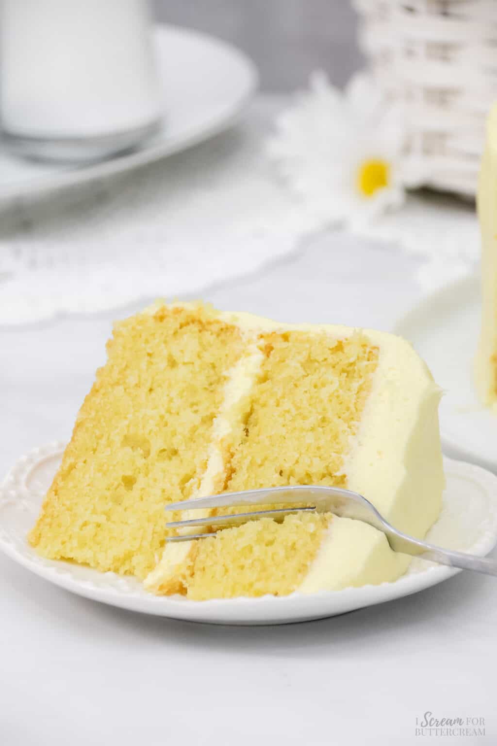 Lemon Velvet Cake with Cream Cheese Frosting - I Scream for Buttercream